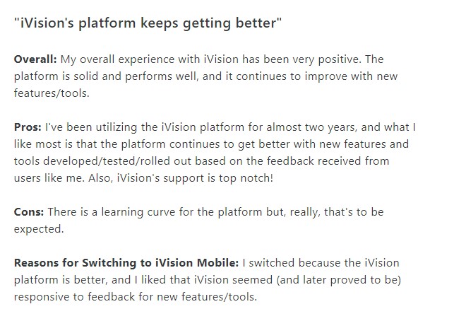 text messaging software reviews for ivision mobile